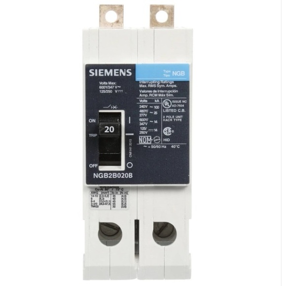 NGB2B020B - Siemens - Molded Case Circuit Breaker